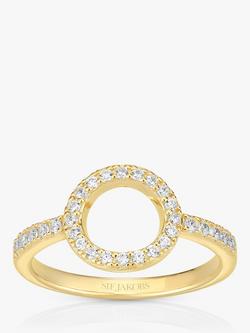 Sif Jakobs Jewellery Cubic Zirconia Circle Ring, Gold