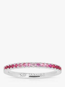 Sif Jakobs Jewellery Zirconia Half Eternity Ring, Silver
