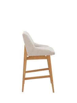 John Lewis Cara Bar Stool, Natural/American White Oak - view 2, 