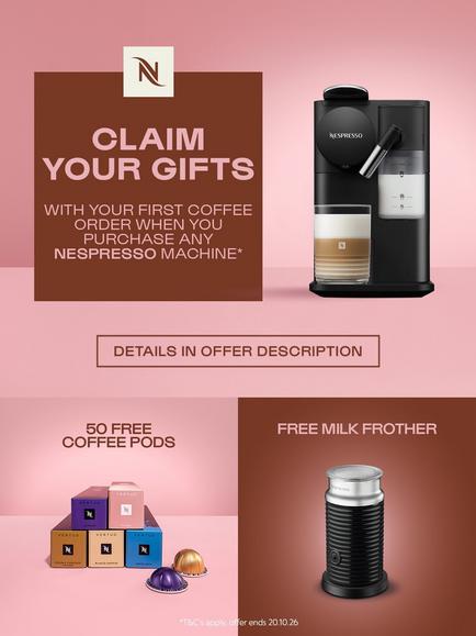 Nespresso  Lattissima One EN510 Pod Coffee Machine by De’Longhi - view 2, Black