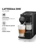 Nespresso  Lattissima One Coffee Machine by De’Longhi, Black