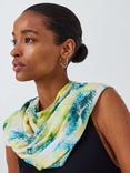 John Lewis Abstract Petal Scarf, Green/Multi