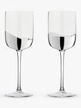 Anton Studio Designs Wave Wine Glass, Set of 2, 400ml, Silver