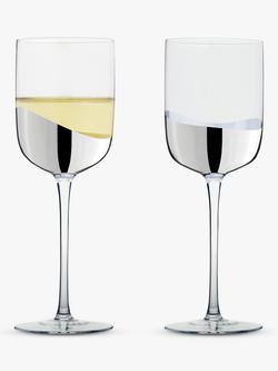 Anton Studio Designs Wave Wine Glass, Set of 2, 400ml - view 2, Silver