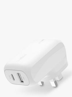 Belkin Boostcharge 42W Dual Wall Charger, White, White