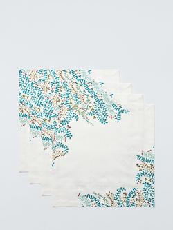 John Lewis Ulla Floral Cotton Napkin, Set of 4, Multi, 