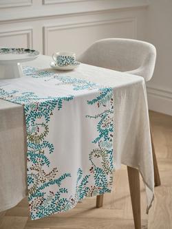 John Lewis Ulla Floral Cotton Table Runner, 250cm, Multi - view 2, 