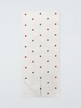 John Lewis Star Cotton Table, 200cm, Red