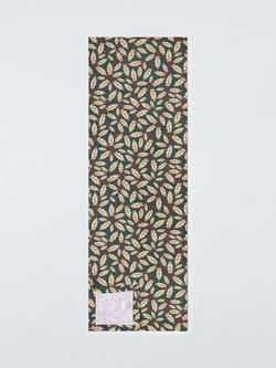 John Lewis Dark Holly Cotton Table Runner, 250cm, Green, 