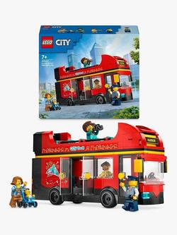 LEGO City Red Double-Decker Sightseeing Bus Toy Set 60407, Multi