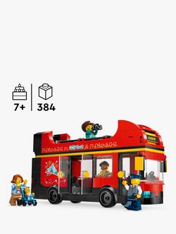 LEGO City Red Double-Decker Sightseeing Bus Toy Set 60407 - view 2, Multi