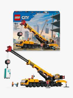 LEGO City Yellow Mobile Construction Crane Toy Set 60409, Multi