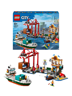 LEGO City 60422 Seaside Harbour with Cargo Ship, Multi
