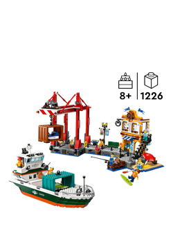 LEGO City 60422 Seaside Harbour with Cargo Ship - view 2, Multi