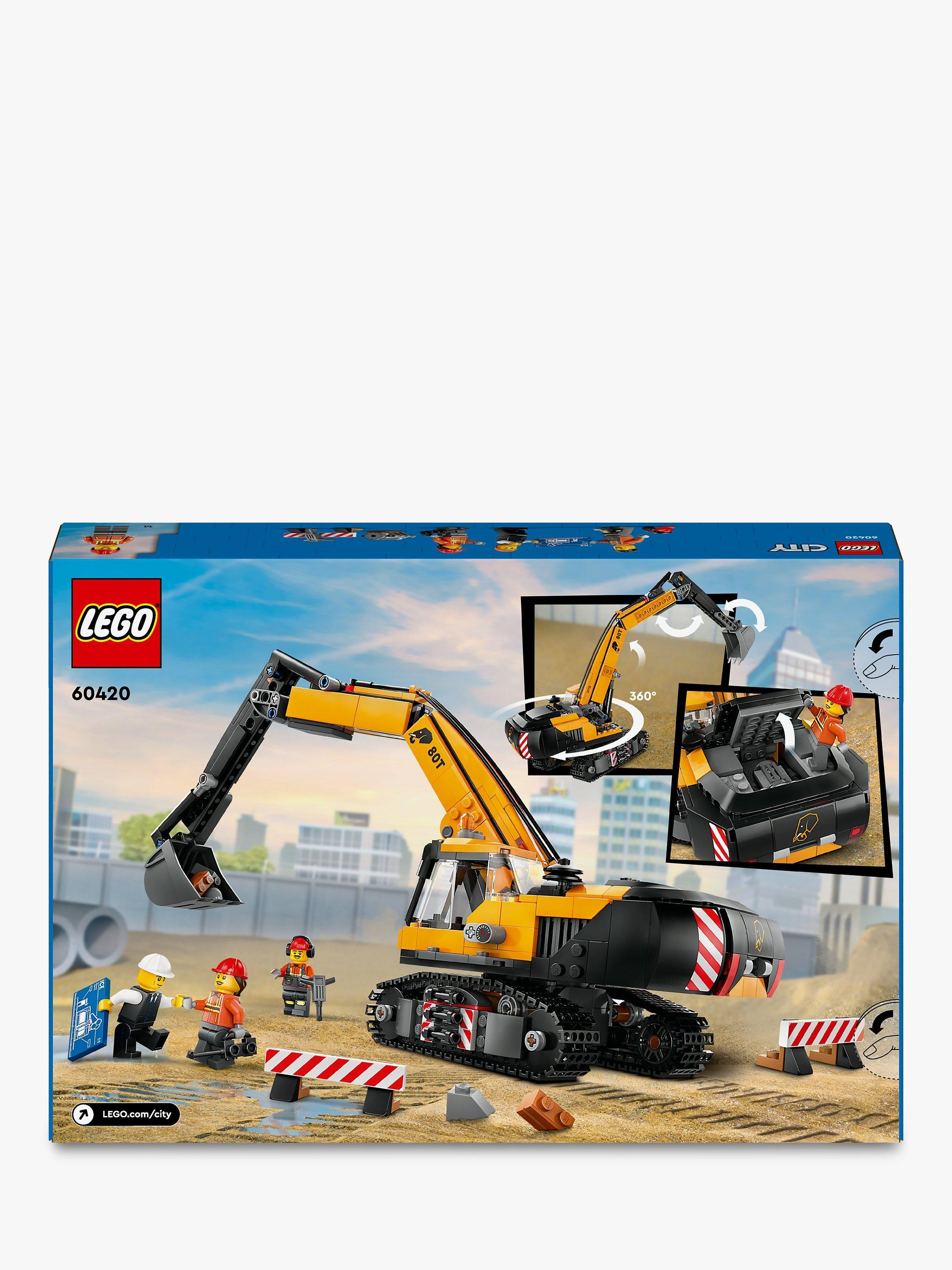 LEGO City 60420 Yellow Construction Excavator