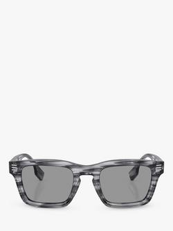 Burberry BE4403 Men's Rectangular Sunglasses, Grey - view 2, Grey