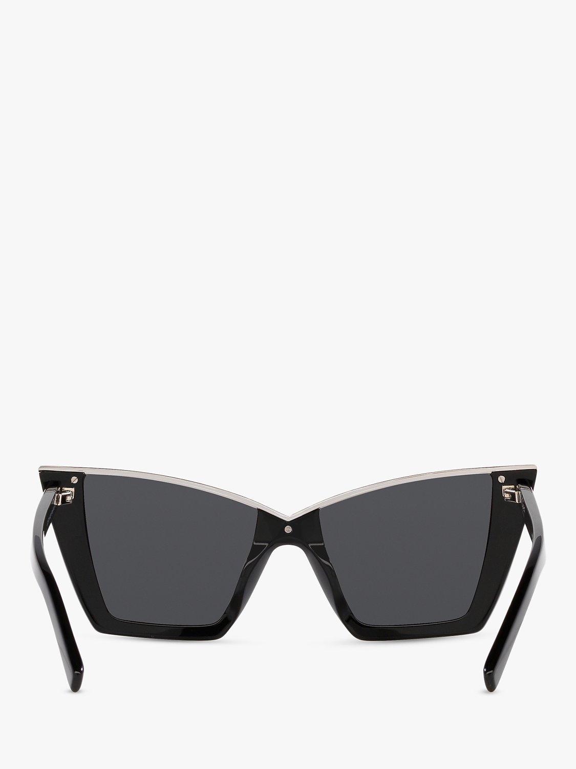 Yves Saint Laurent YS000435 Women's Cat Eye Sunglasses, Black/Silver