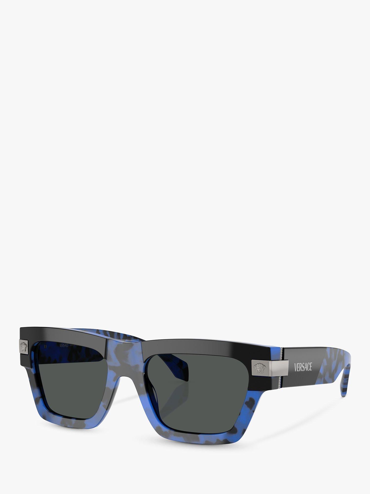 Product image 1 of 5, which shows Versace VE4464 Men's Square Sunglasses, Havana Blue/Grey