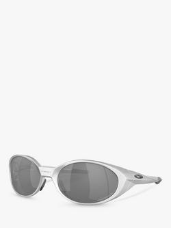Oakley OO9438 Men's Eyejacket Redux Polarised Oval Sunglasses, Silver/Black, Silver/Black