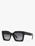 Celine CL000245 Women's Rectnagular Sunglasses, Black