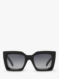 Celine CL000245 Women's Rectnagular Sunglasses, Black - view 2, Black