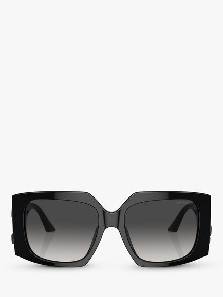 Jimmy Choo JC5006U Women's Square Sunglasses, Black - view 2, Black