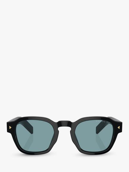 Prada PR A16S Men's Rectangular Sunglasses, Black - view 2, Black