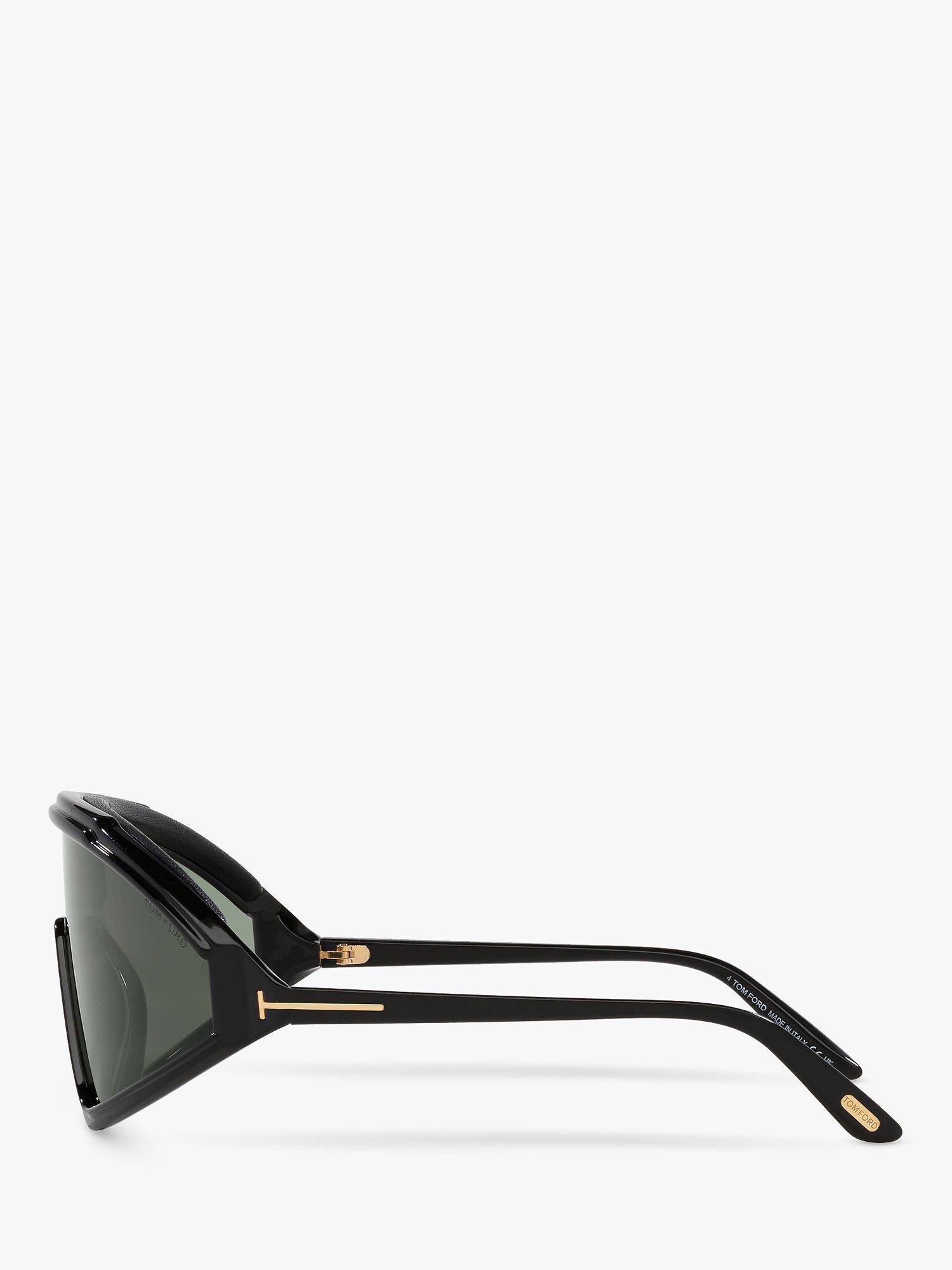 Product image 4 of 5, which shows TOM FORD TR001754 Men's Lorna Wrap Sunglasses, Black/Grey