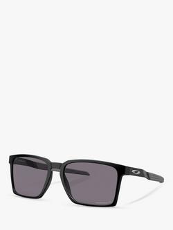 Oakley OO9483 Unisex Exchange Polarised Square Sunglasses, Satin Black/Grey, Satin Black/Grey