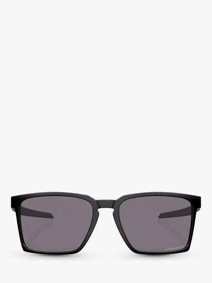 Oakley OO9483 Unisex Exchange Polarised Square Sunglasses, Satin Black/Grey - view 2, Satin Black/Grey