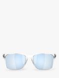 Oakley OO9483 Polarised Rectangular Sunglasses, Polished Clear