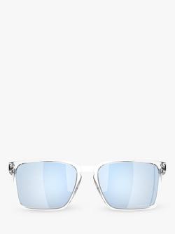 Oakley OO9483 Polarised Rectangular Sunglasses, Polished Clear - view 2, Polished Clear