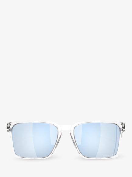Oakley OO9483 Polarised Rectangular Sunglasses, Polished Clear - view 2, Polished Clear