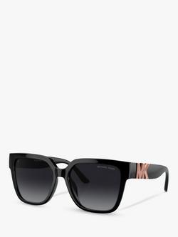 Michael Kors MK2170U Women's Karlie Pillow Sunglasses, Black/Grey Gradient, Black/Grey Gradient