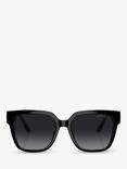 Michael Kors MK2170U Women's Karlie Pillow Sunglasses, Black/Grey Gradient
