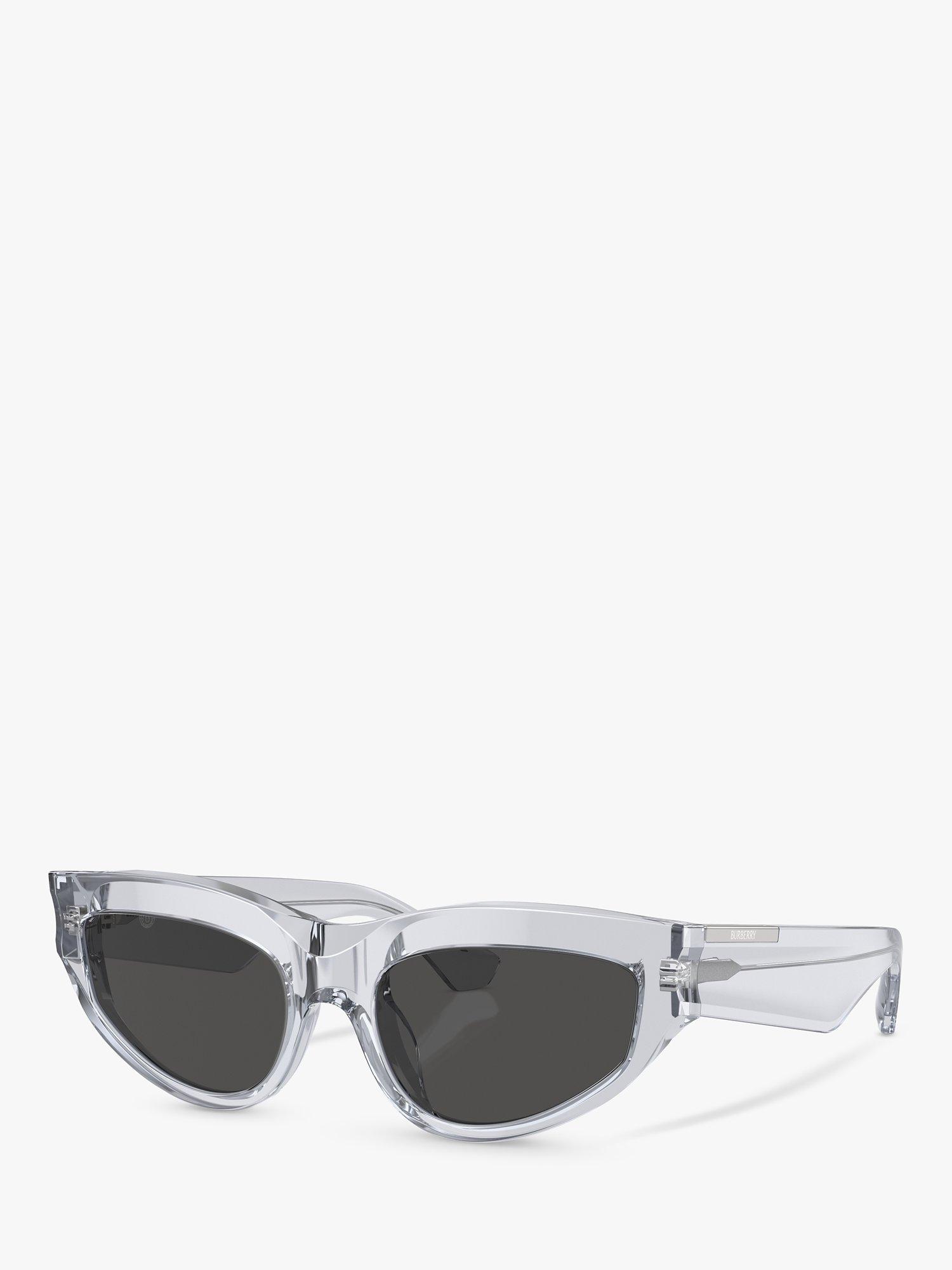 Product image 1 of 5, which shows Burberry BE4425U Women's Cat's Eye Sunglasses, Clear/Grey