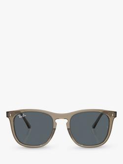 Ray-Ban RB2210 Men's Rectangular Sunglasses, Transparent Brown - view 2, Transparent Brown