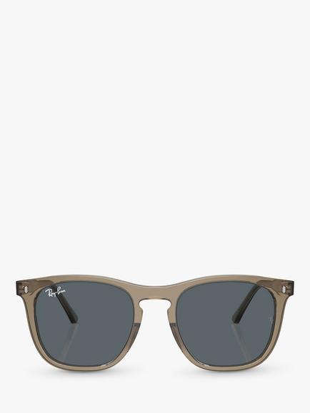 Ray-Ban RB2210 Men's Rectangular Sunglasses, Transparent Brown - view 2, Transparent Brown