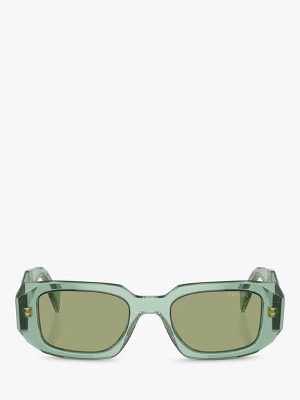 Prada PR 17WS Women's Rectangular Sunglasses - view 2, Transparent Sage
