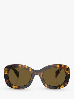 Prada PR A13S Women's Round Sunglasses - view 2, Honey Tortoise/Brown