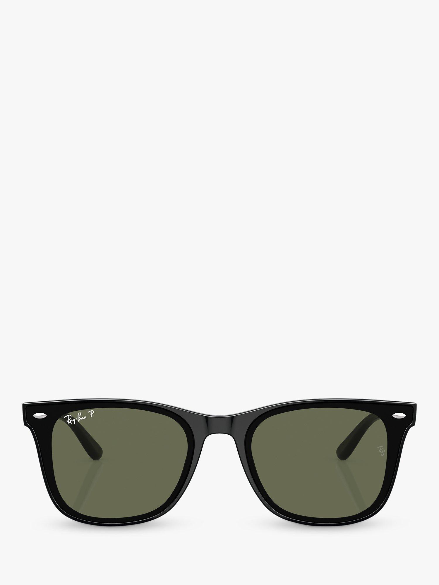 Product image 2 of 6, which shows Ray-Ban RB4420 Men's Polarised Rectangular Sunglasses, Black