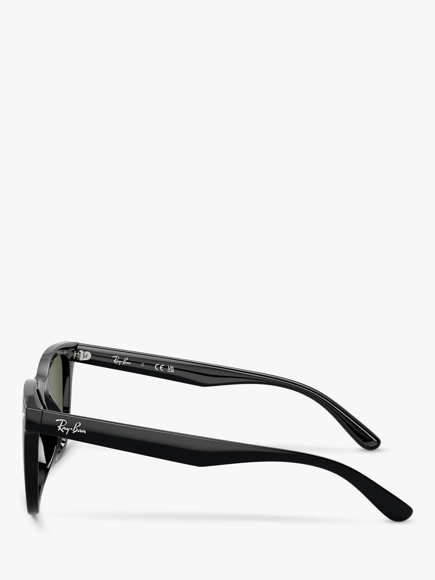 Product image 3 of 6, which shows Ray-Ban RB4420 Men's Polarised Rectangular Sunglasses, Black