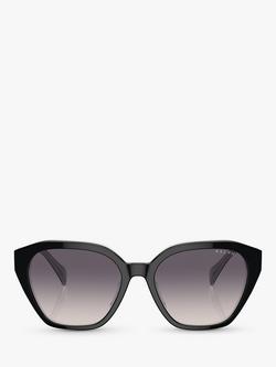 Ralph Lauren RA5315U Women's Round Sunglasses, Black - view 2, Black