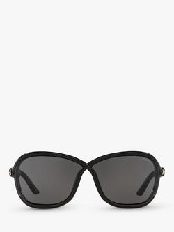 TOM FORD TR001753 Women's Wrap Sunglasses, Black - view 2, Black