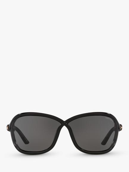 TOM FORD TR001753 Women's Wrap Sunglasses, Black - view 2, Black