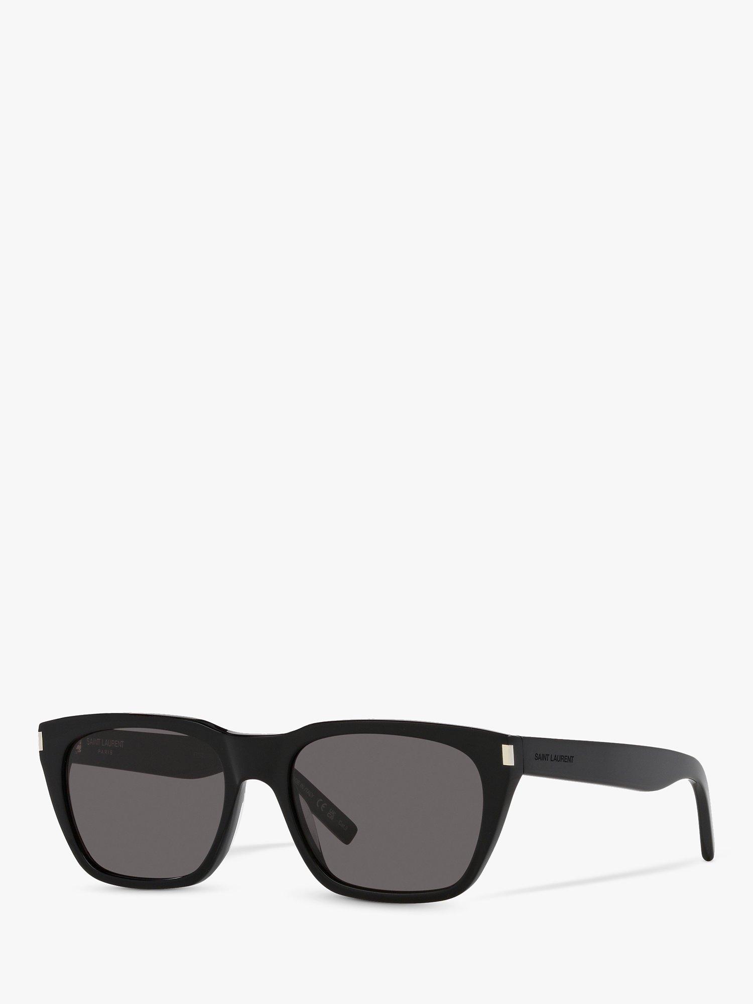 Product image 1 of 4, which shows Yves Saint Laurent YS000474 Men's D-Shape Sunglasses, Black/Grey