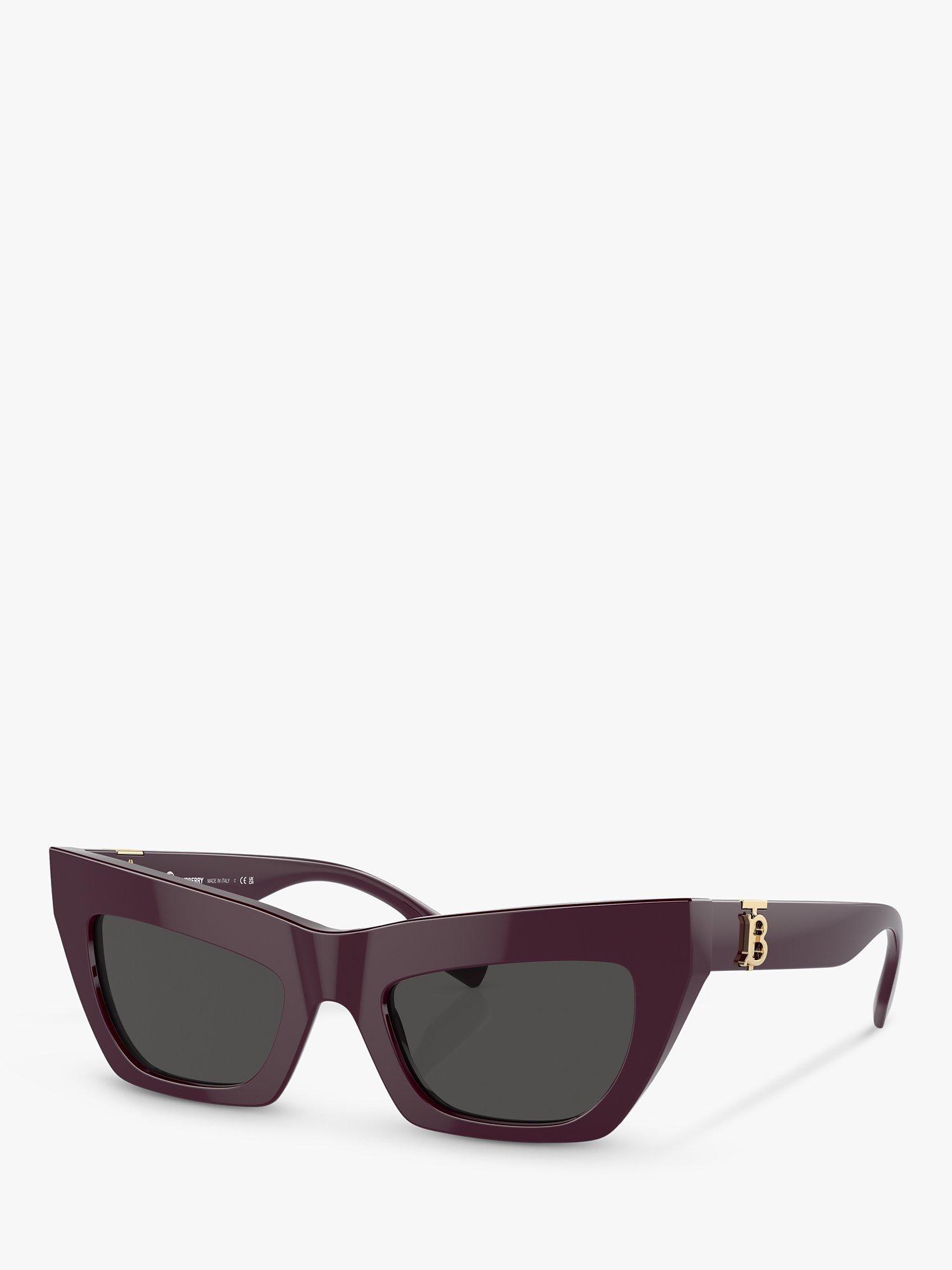Product image 1 of 5, which shows Burberry BE4405 Women's Cat's Eye Sunglasses, Bordeaux/Grey