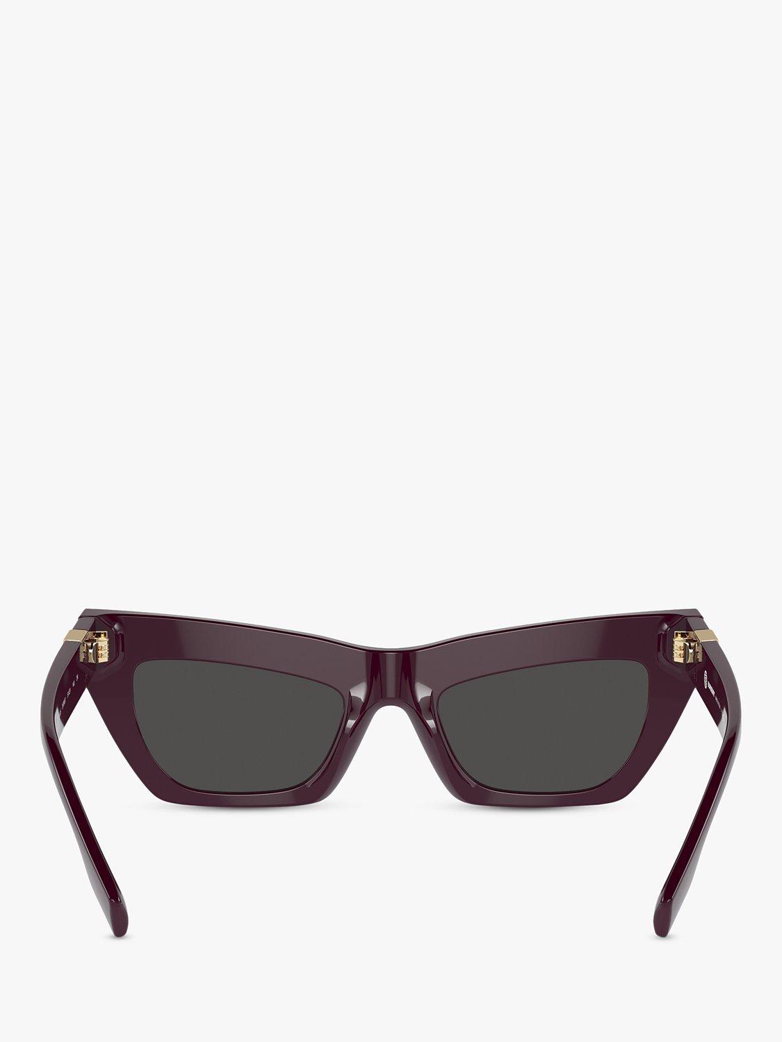 Product image 4 of 5, which shows Burberry BE4405 Women's Cat's Eye Sunglasses, Bordeaux/Grey