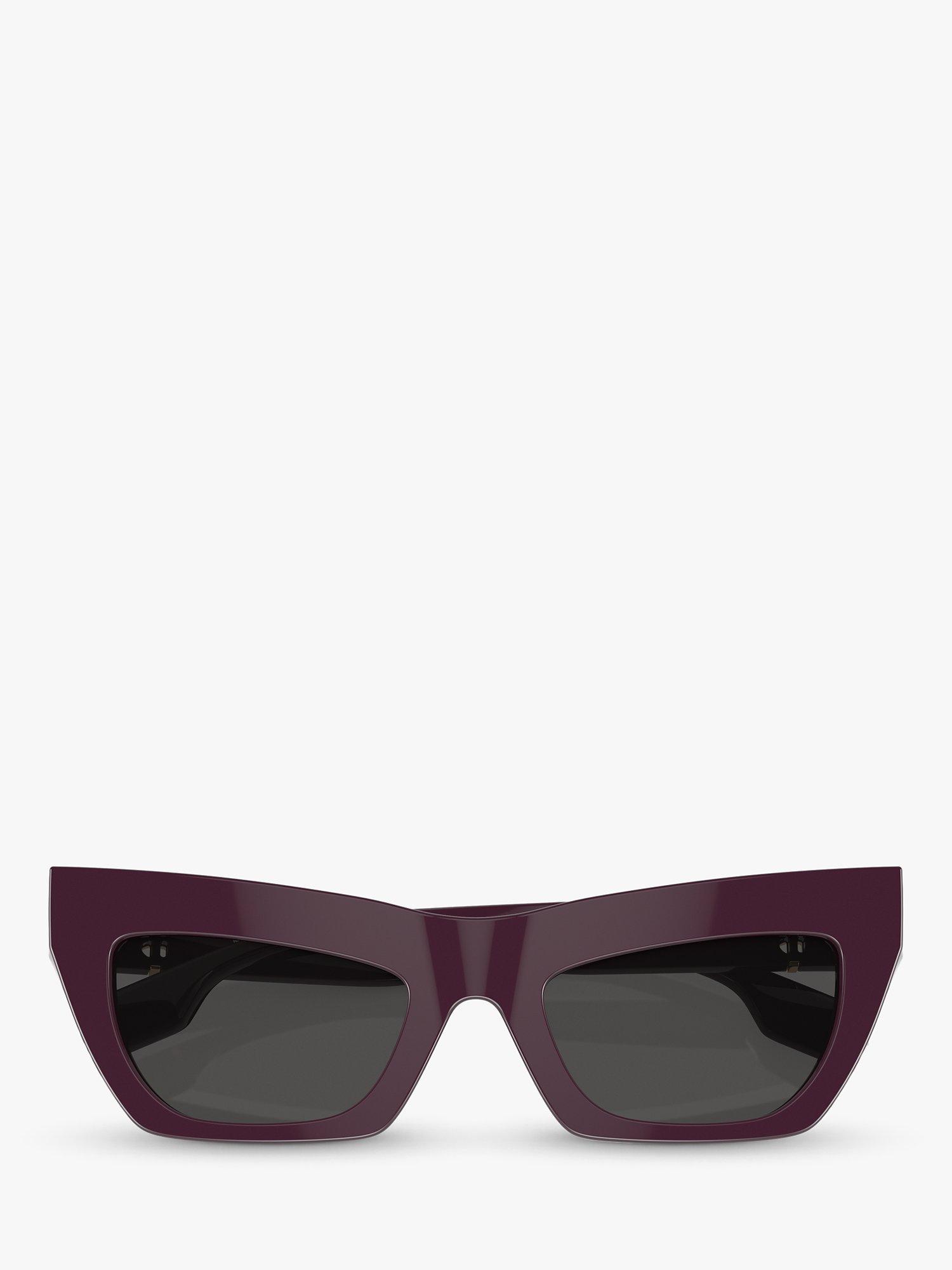 Product image 5 of 5, which shows Burberry BE4405 Women's Cat's Eye Sunglasses, Bordeaux/Grey