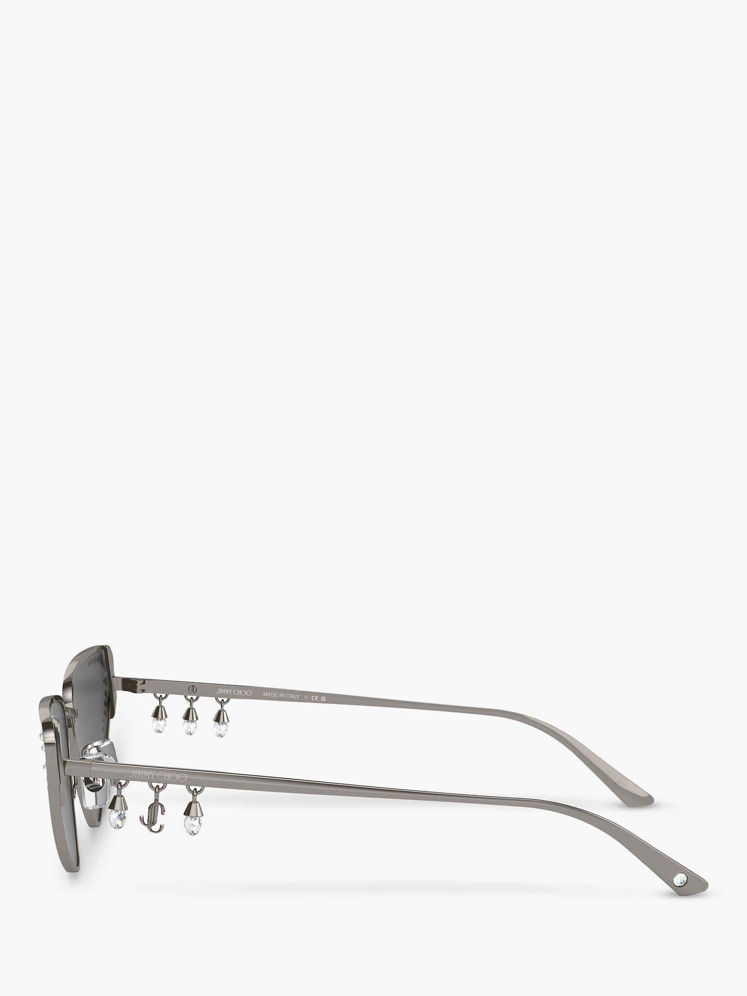 Product image 3 of 5, which shows Jimmy Choo JC4001B Women's Cat's Eye Sunglasses, Gunmetal/Grey